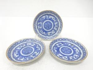 古伊万里　印判手　小皿　3客揃